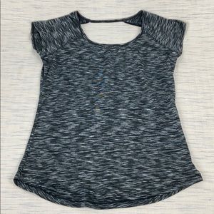 Space Dye Reebok Open Back Workout Athletic Top